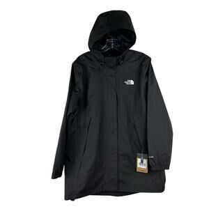 The North Face Antora Parka Rain Jacket Womens Size 1X Black Waterproof NEW
